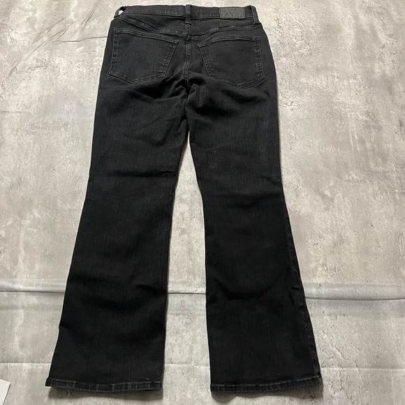 Madewell Mid-rise Kick Out Jeans Black Womens Size 28P Stretch Petite Y2K Flare - Picture 8 of 9